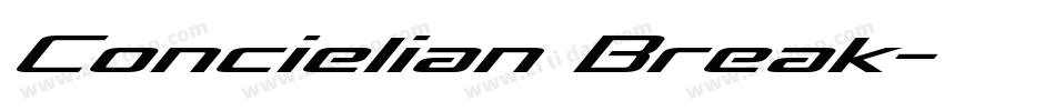 Concielian Break字体转换